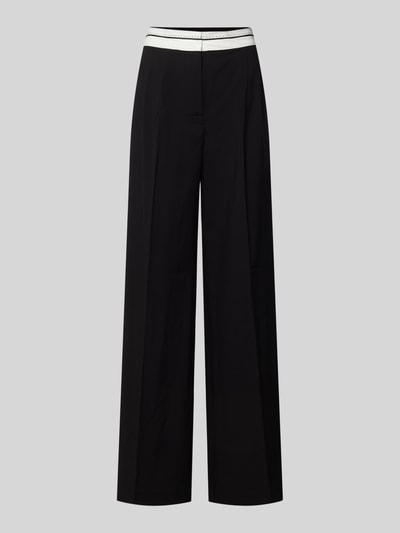 Jake*s Casual Wide Leg Stoffhose mit Bundfalten Black 2