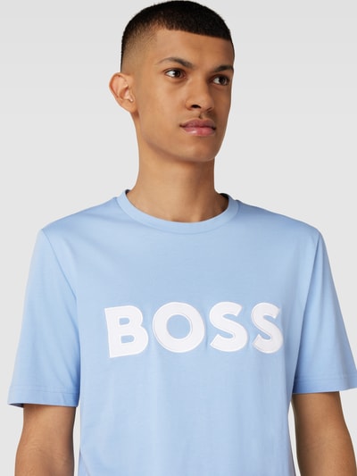 BOSS T-Shirt mit Label-Stitching-Applikation Modell 'Tiburt' Bleu 3