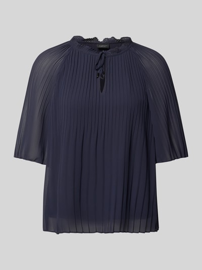 s.Oliver BLACK LABEL Bluzka w stylu koszuli o kroju regular fit w plisowanym wyglądzie Granatowy 2