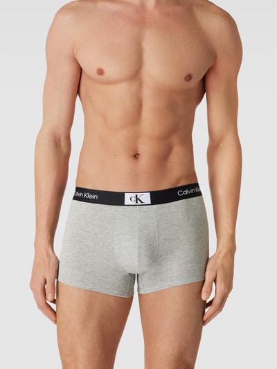 Calvin Klein Underwear Obcisłe bokserki z tkanymi detalami z logo Średnioszary melanż 1