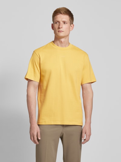HUGO T-Shirt mit Label-Print Modell 'Dapolino' Gelb 4