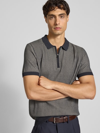 JOOP! Collection Slim Fit Poloshirt in Strick-Optik Modell 'Simeono' Marine 3