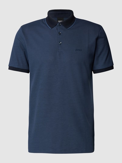 BOSS Poloshirt mit Label-Stitching Modell 'Prout' Marine 2