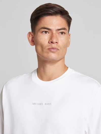 Michael Kors T-Shirt mit Label-Stitching Modell 'VICTORY' Weiss 3