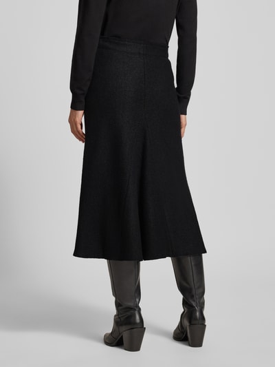 Christian Berg Woman Midirock aus Viskose-Woll-Mix Black 5