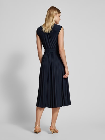 MaxMara Leisure Midi-jurk met plissévouwen, model 'KISS' Marineblauw - 5