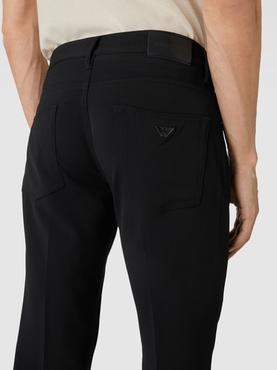 Emporio Armani Slim fit broek in 5-pocketmodel Zwart - 3