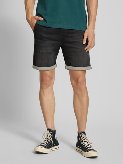 Jack & Jones Regular Fit Jeansshorts mit elastischem Bund Modell 'RICK' Dunkelgrau 4