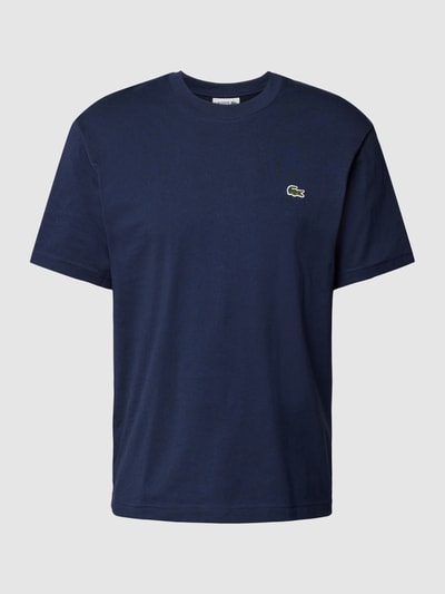 Lacoste T-shirt met logodetail, model 'BASIC ON' Marineblauw - 2