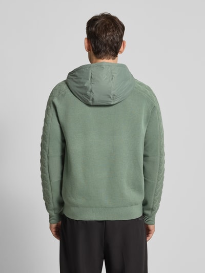 BOSS Green Kurtka z dzianiny o kroju regular fit z mieszanki żywej wełny model ‘MIRROR HY’ Limonkowy 5