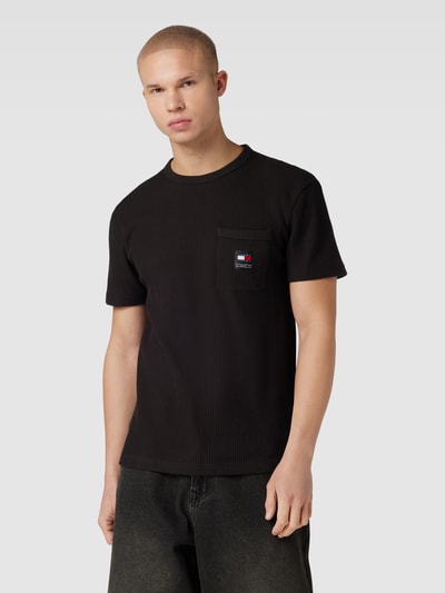 Tommy Jeans T-Shirt mit Brusttasche Black 4