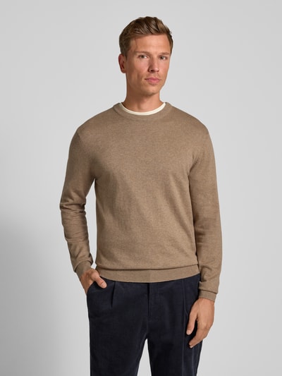 Casual Friday Regular fit gebreide pullover met kasjmier, model 'Halfdan' Beige - 4