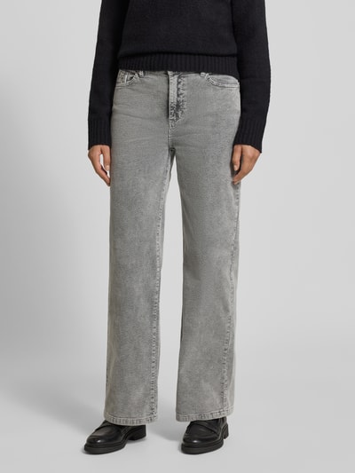 Buena Vista Spodnie sztruksowe z szeroką nogawką i wpuszczanymi kieszeniami Ciemnoszary 4