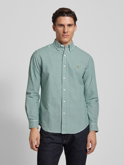 Polo Ralph Lauren Freizeithemd mit Button-Down-Kragen Hellgruen 4