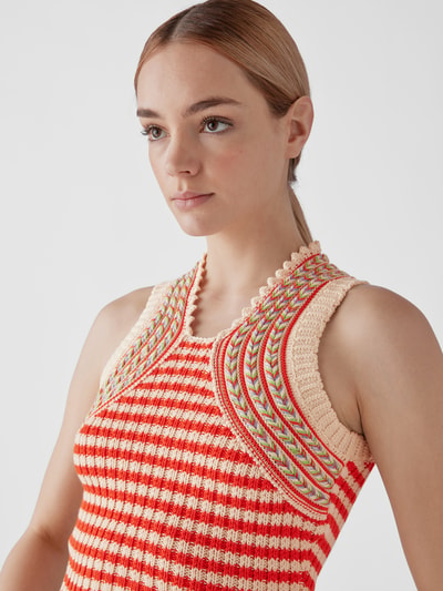 Etro Crop Top mit Streifenmuster Rot 6