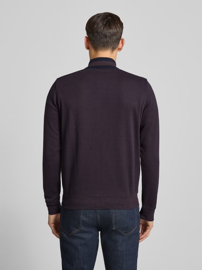 bugatti Bluza rozpinana z prążkowanymi wykończeniami Bordowy 5