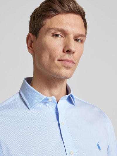 Polo Ralph Lauren Slim Fit Business-Hemd mit Haifischkragen Bleu 3