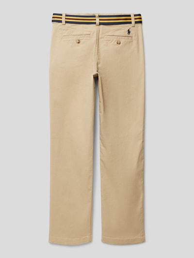 Polo Ralph Lauren Teens Stoffen broek met riem, model 'BEDFORD' Kaki - 3