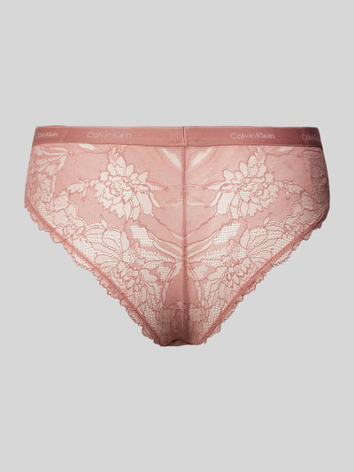 Calvin Klein Underwear String mit Spitzenbesatz Mauve 3