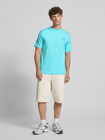 BOARDIES T-Shirt mit Label-Print Modell 'Maya' Hellblau 1