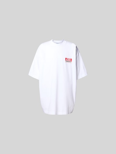 VETEMENTS Oversized T-Shirt aus reiner Baumwolle Weiss 2