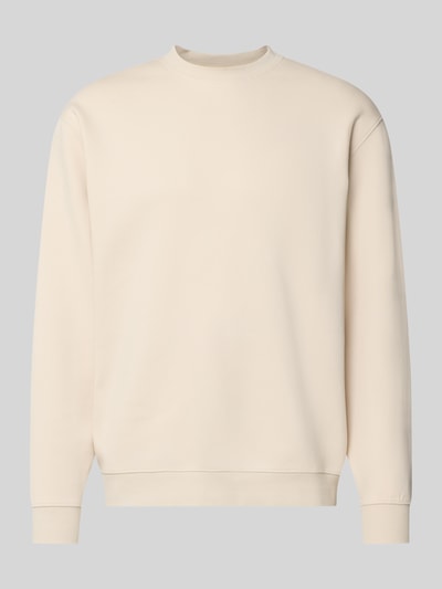 Produktfoto, cremefarbener Slim Fit Pullover aus reiner Baumwolle 'TOM' von Selected Homme, glatte Oberfläche ohne Muster