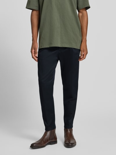 Drykorn Spodnie materiałowe z zakładkami w pasie model ‘chasy’ Ciemnoniebieski 4