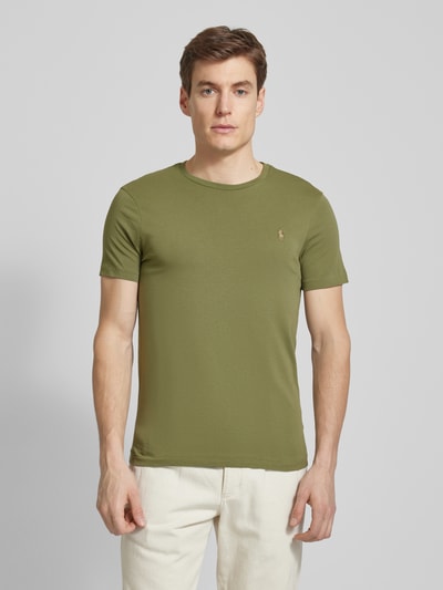 Polo Ralph Lauren T-Shirt mit Label-Stitching Oliv 4