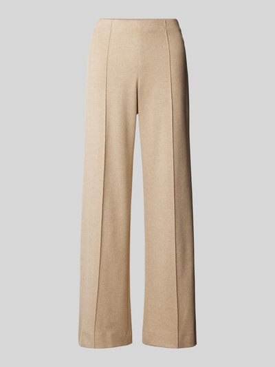 Raffaello Rossi Wide leg stoffen broek met vaste persplooien, model 'ELAINE' Beige - 2