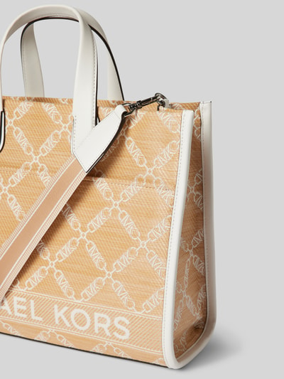 MICHAEL Michael Kors Torba tote z detalem z logo model ‘GIGI’ Piaskowy 3