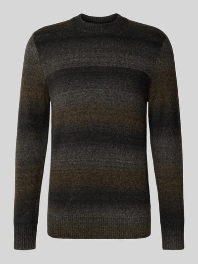 Christian Berg Men Gebreide pullover met ronde hals Antraciet - 2