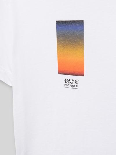 Jack & Jones T-Shirt mit Label-Print Modell 'CALMA' Weiss 2