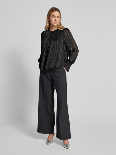 Marc Cain Relaxed Fit Bluse mit gelegten Falten BLACK 1