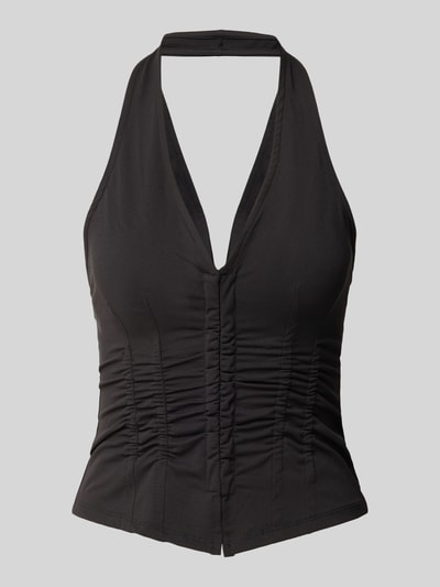 Gina Tricot Neckholder-Top mit V-Ausschnitt Black 1