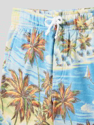 Polo Ralph Lauren Teens Szorty z dzianiny dresowej ze wzorem na całej powierzchni model ‘ATHLET’ Bleu 2