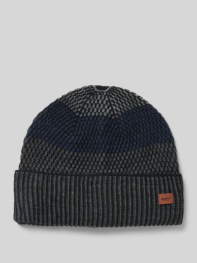 Barts Czapka beanie z naszywką z logo model ‘MIGUEN’ Czarny 1