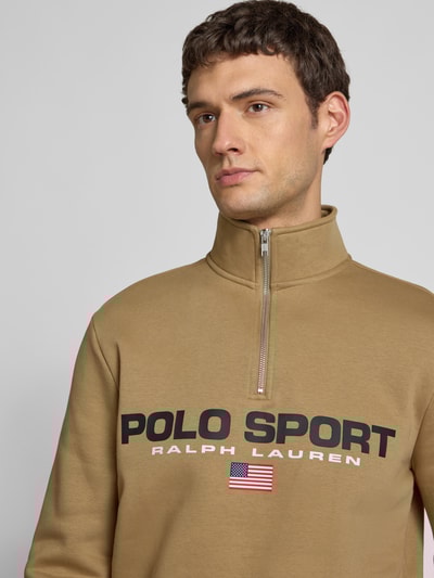 Polo Ralph Lauren Sweatshirt met labelprint Kaki - 3
