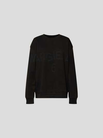 MM6 Maison Margiela Sweatshirt mit Label-Print Schwarz 2