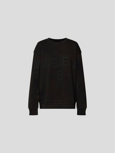 MM6 Maison Margiela Sweatshirt mit Label-Print Black 2