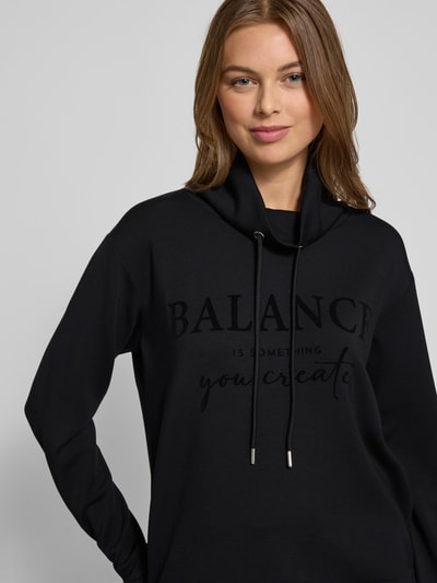 Christian Berg Woman Relaxed Fit Pullover mit Statement-Print Black 3