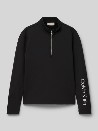 Calvin Klein Jeans Sweatshirt mit Label-Stitching Black 1