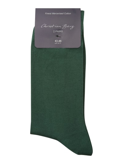 Christian Berg Men Socken im 2er-Pack Dunkelgruen 2