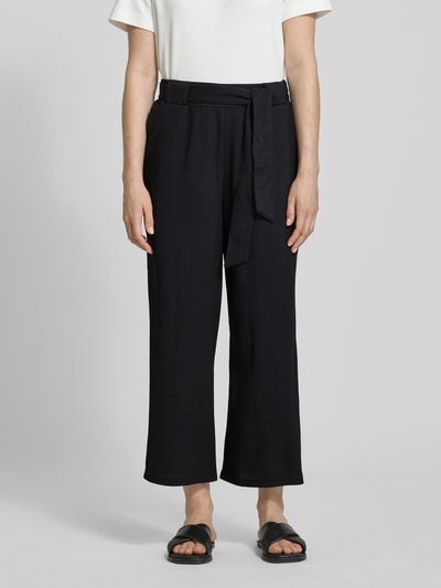 Tom Tailor Denim Kuloty z wysokim stanem i wiązanym paskiem Czarny 4