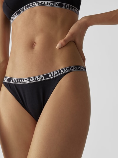 Stella Mc Cartney Slip mit Brand-Details Schwarz 3