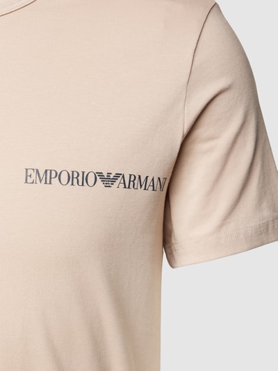 Emporio Armani T-Shirt mit Label-Print Marine 2