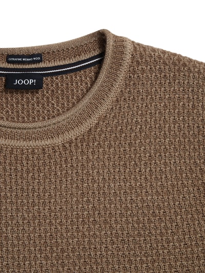 JOOP! Collection Pullover aus Merinowolle Beige 2