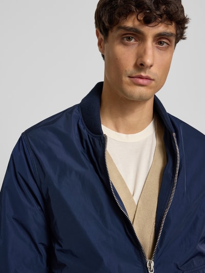 Officine Générale Regular Fit Jacke mit Pattentaschen Marine 3