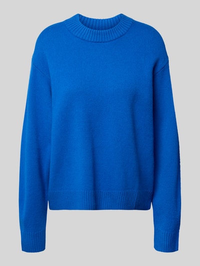 Jake*s Casual Loose Fit Strickpullover aus Wolle Blau 2