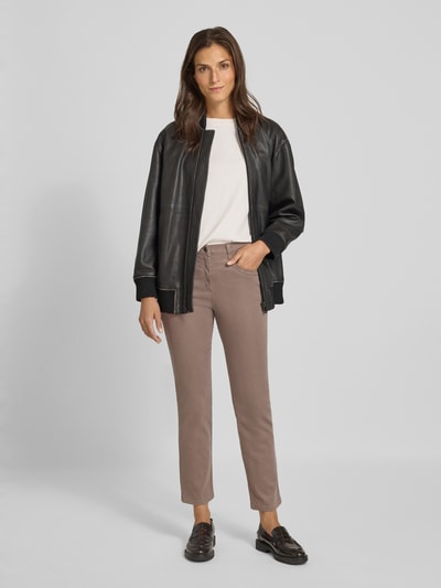 Raphaela By Brax Stoffen broek met steekzakken, model 'Laura' Taupe - 1