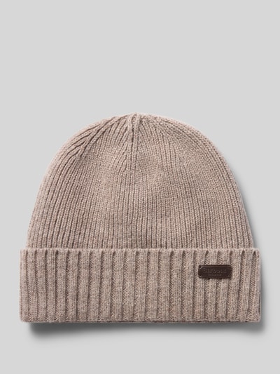 Barbour Beanie mit Logo-Patch Beige 1